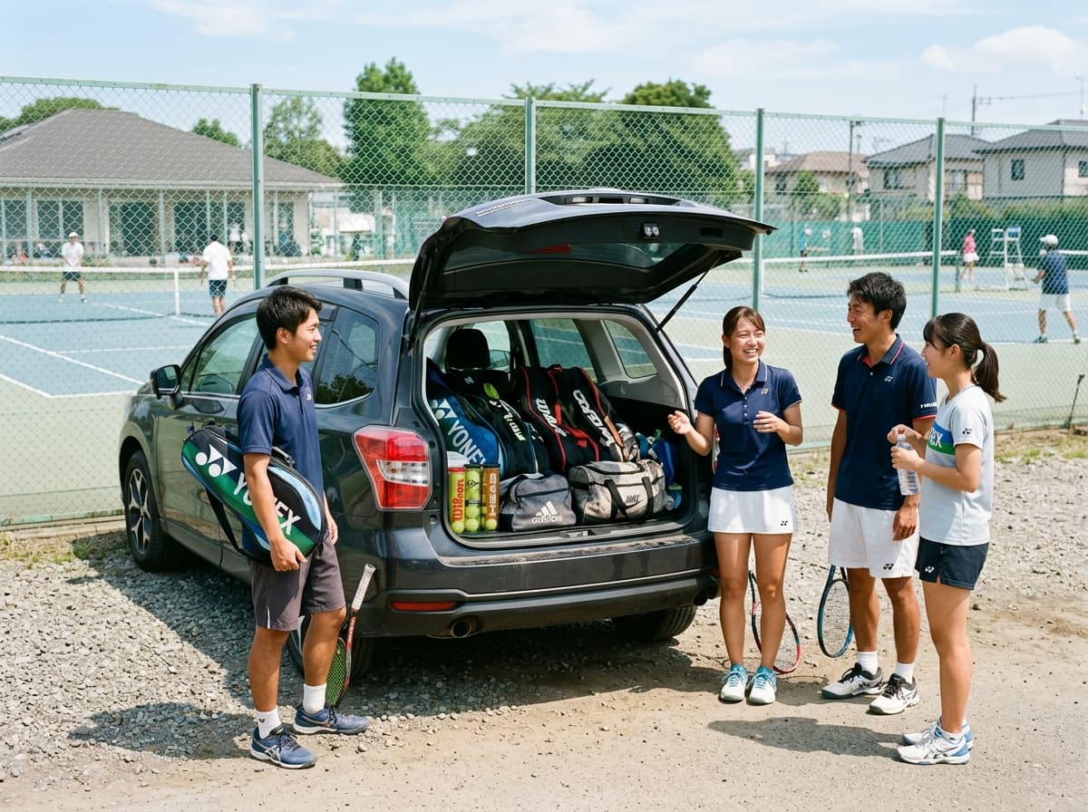 Smart ride-sharing for tennis camps and tournaments.